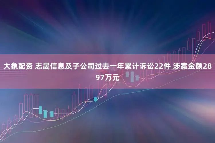大象配资 志晟信息及子公司过去一年累计诉讼22件 涉案金额2897万元