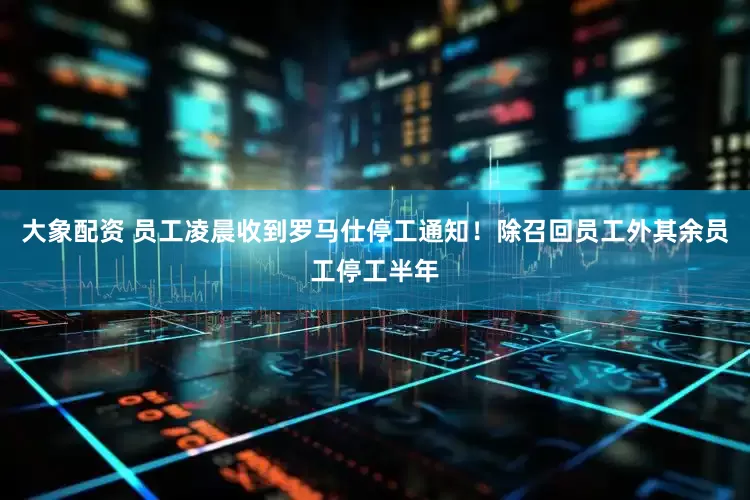大象配资 员工凌晨收到罗马仕停工通知！除召回员工外其余员工停工半年